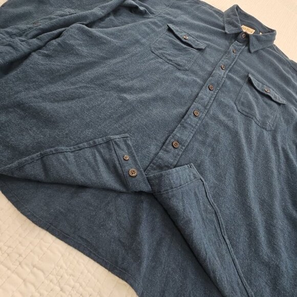 Red Head Brand Co. 2 Pocket Heavy Blue Flannel Shirt Men's 2XL Long Sleeve EUC - Picture 3 of 15